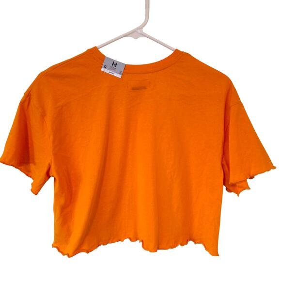 Peanuts X Lefties Good Grief Charlie Brown Cropped Tee Medium/ Large Orange NEW - Picture 2 of 3